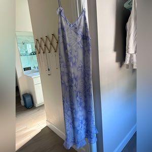 Beautiful Lavender Floral Feminine Slip-Dress